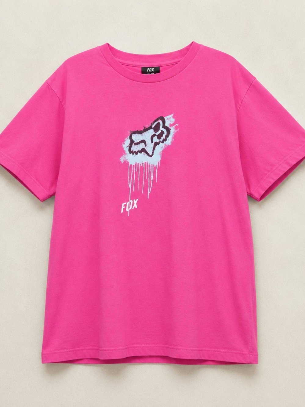 Fox Racing Men's Pink Graphic Logo T-Shirt Short Sleeve Tee 21" P To P